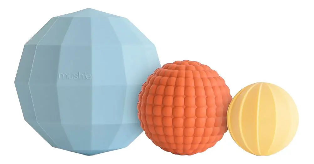Mushie Nesting Spheres Sensory Toy - Powder Blue - 1 stk.