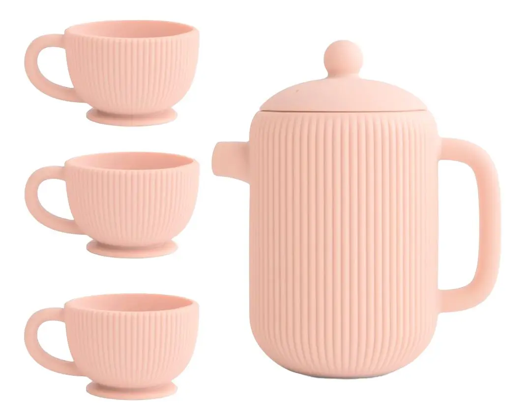 Mushie Silicone Tea Play Set - Blush - 1 stk.
