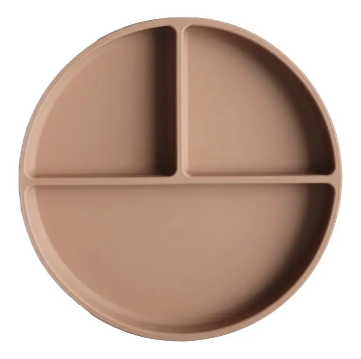 Mushie Silikone Tallerken Compartmentalised Natural - 1 stk.