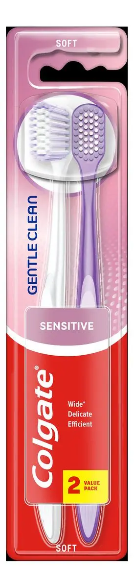 Colgate Tannbørste Gentle Clean Sensitive Soft - 2 stk.