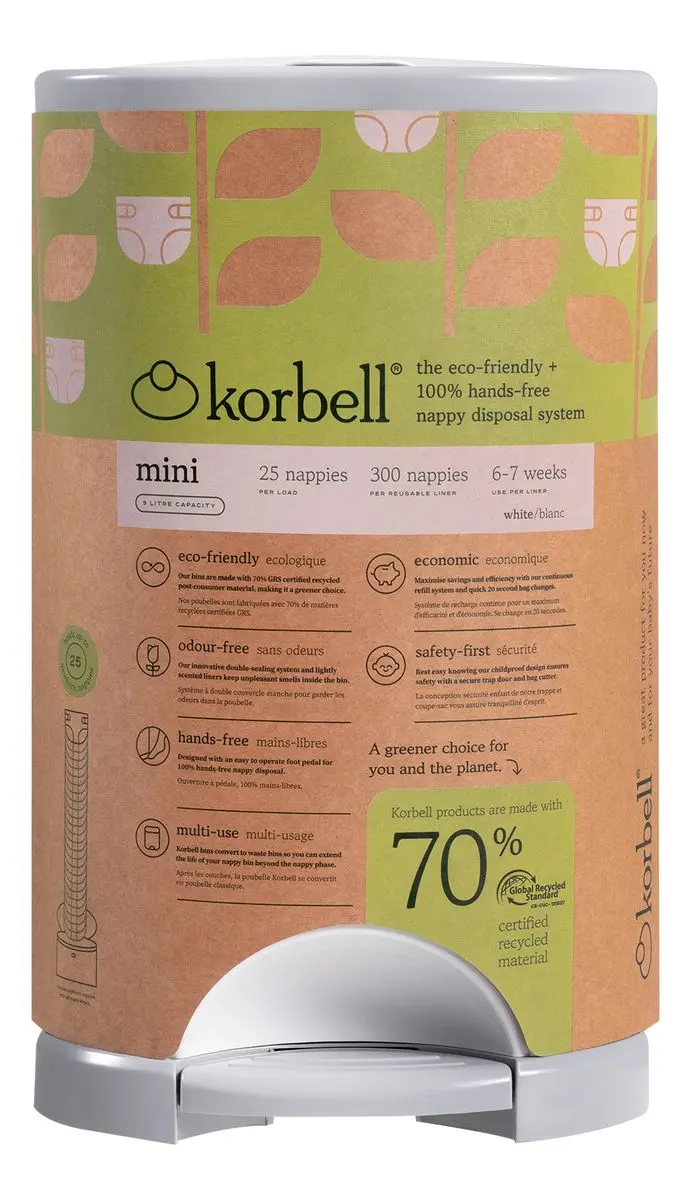 Korbell MINI bleiebøtte 44 cm (9L) inkl. refill