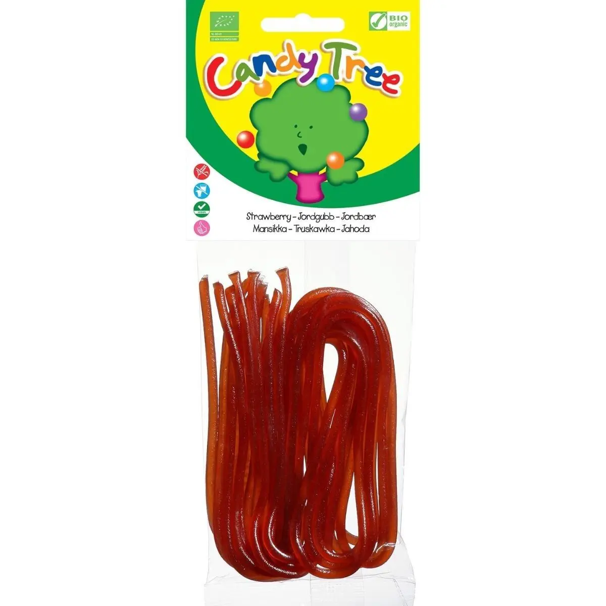 Candy Tree Snørebånd Jordbær Ø - 75 g.