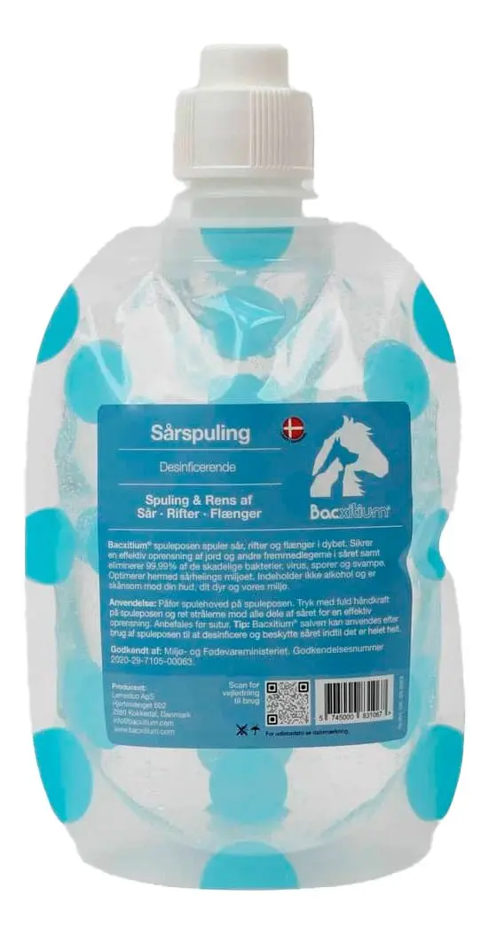 Bacxitium Desinfiserende Høytrykks Spylepose til sårrens - 300 ml.