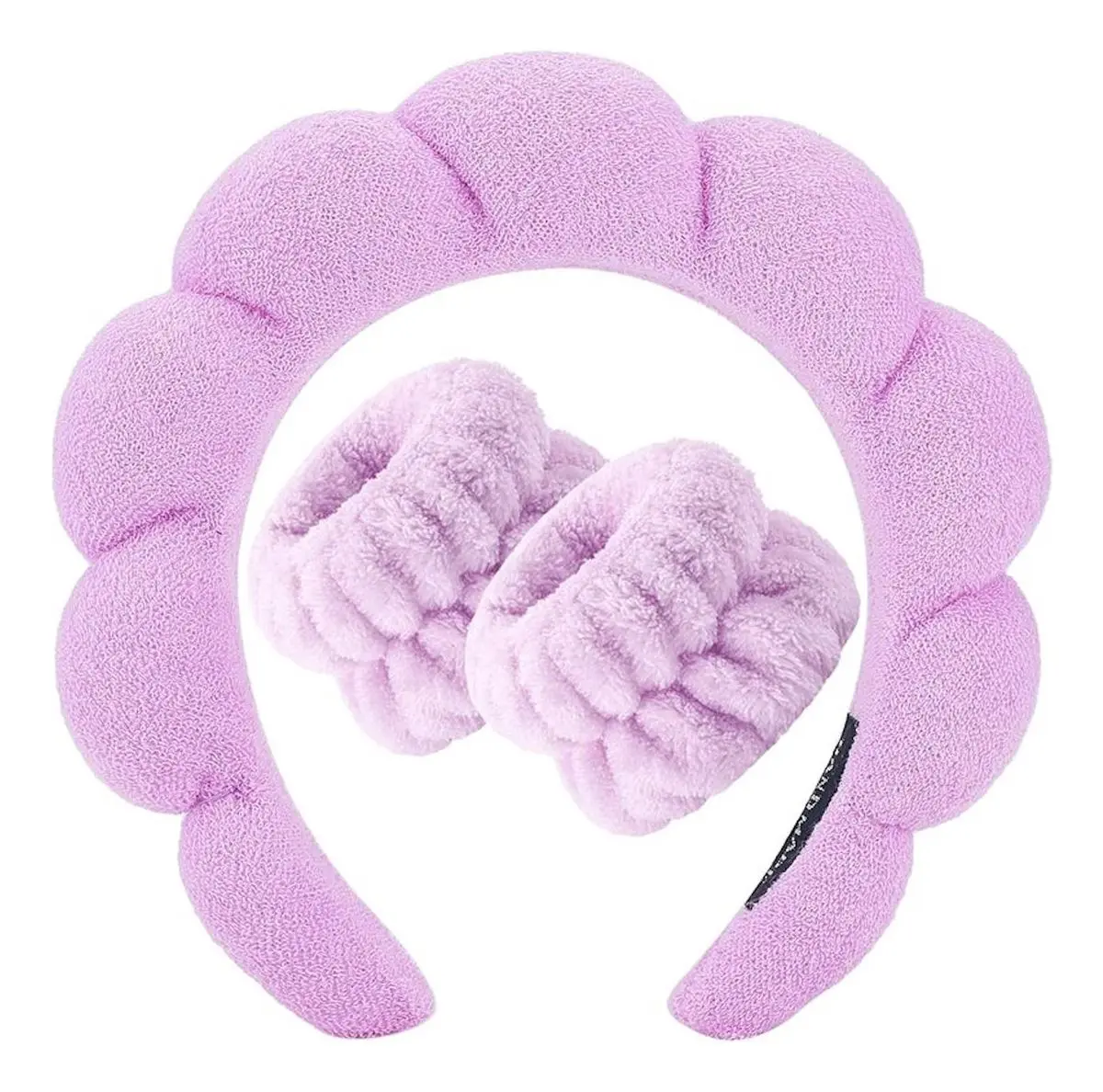 UNIQ Spa Bubble Hårbøyle og Mikrofiber Armbånd - 1 sett.
