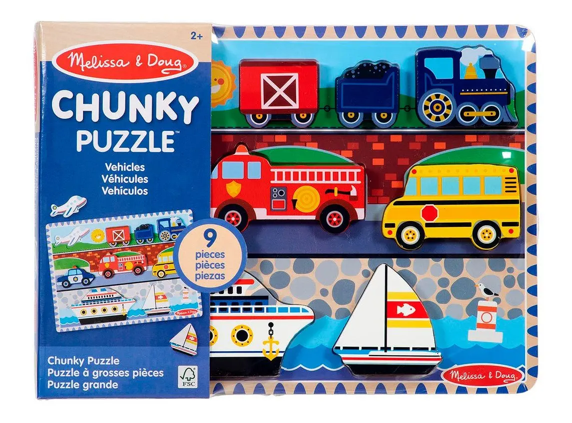 Melissa and Doug Puslespill - Køretøy - 1 stk.