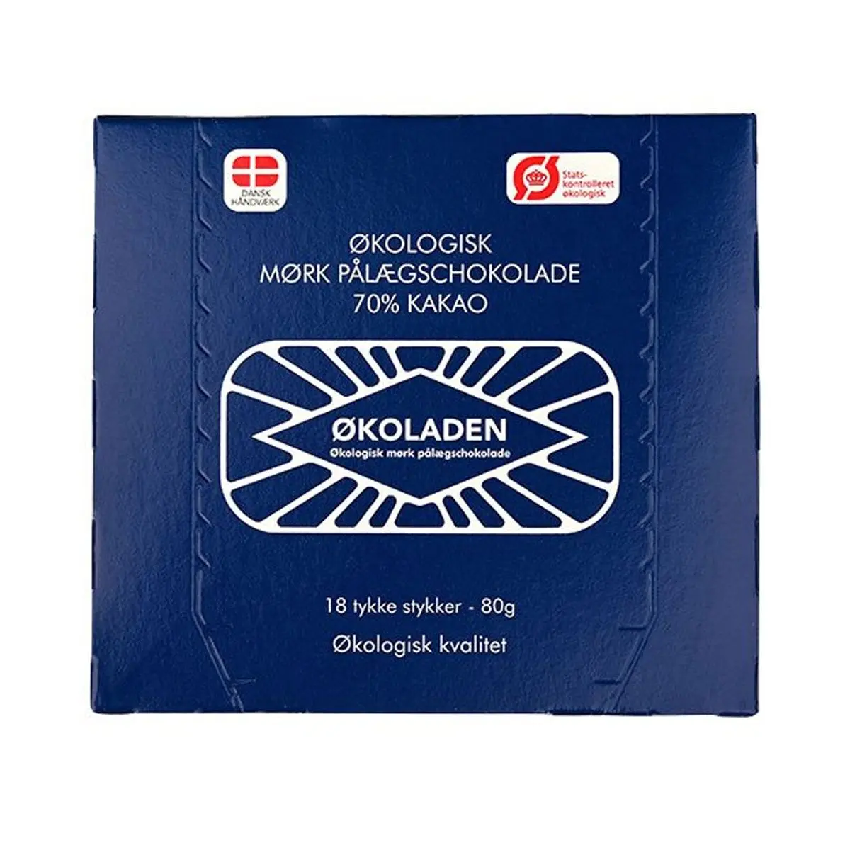 Økologisk påleggssjokolade, mørk - 80g