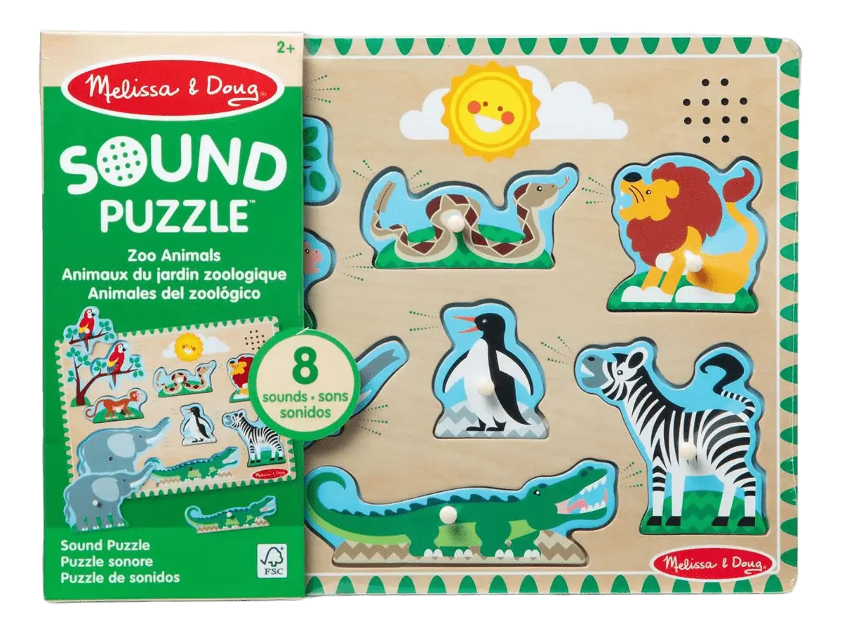 Melissa and Doug Zoo Dyrelyd Puslespill - 1 stk.