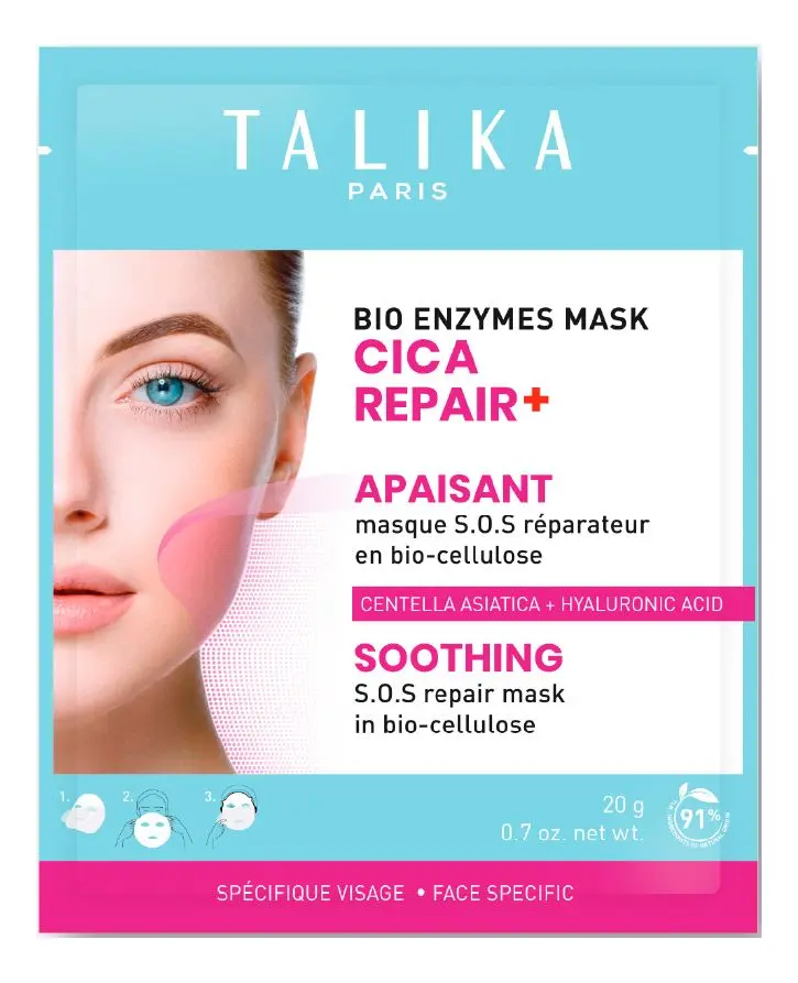 Talika Bio Enzymes CICA Repair & Soothing Mask - 1 stk.