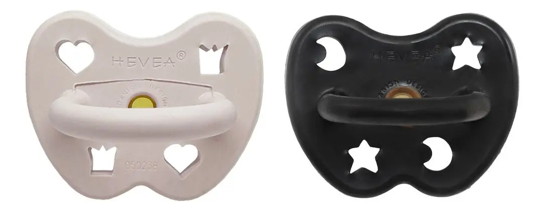 Hevea Oorthodontic Teat 3-36 Months - Noir X Linen - 2 stk.