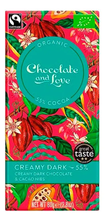 Chocolate and Love Sjokolade Creamy dark 55% Ø - 80 g