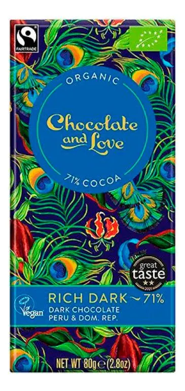 Chocolate and Love Sjokolade Rich dark 71% Ø - 80 g.