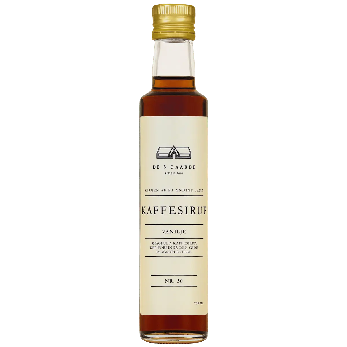DE 5 GAARDE kaffesirup Vanilje - 250 ml stk.