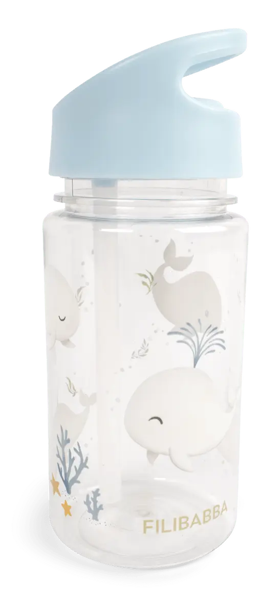 Filibabba Drikkeflaske i plast 400 ml - Christian's Whale Tales - 1 stk.