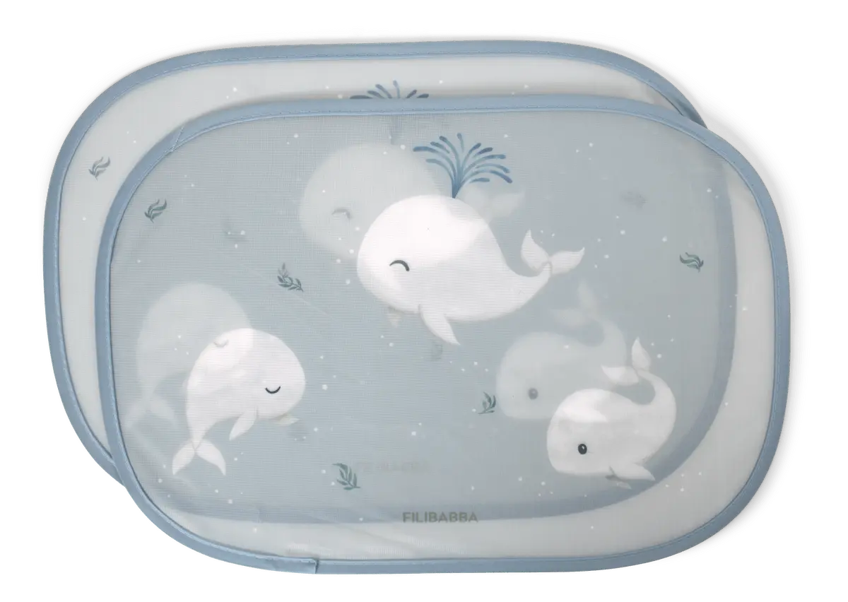 Filibabba Solskjermer for bilen - Christian's Whale Tales - 2 stk.