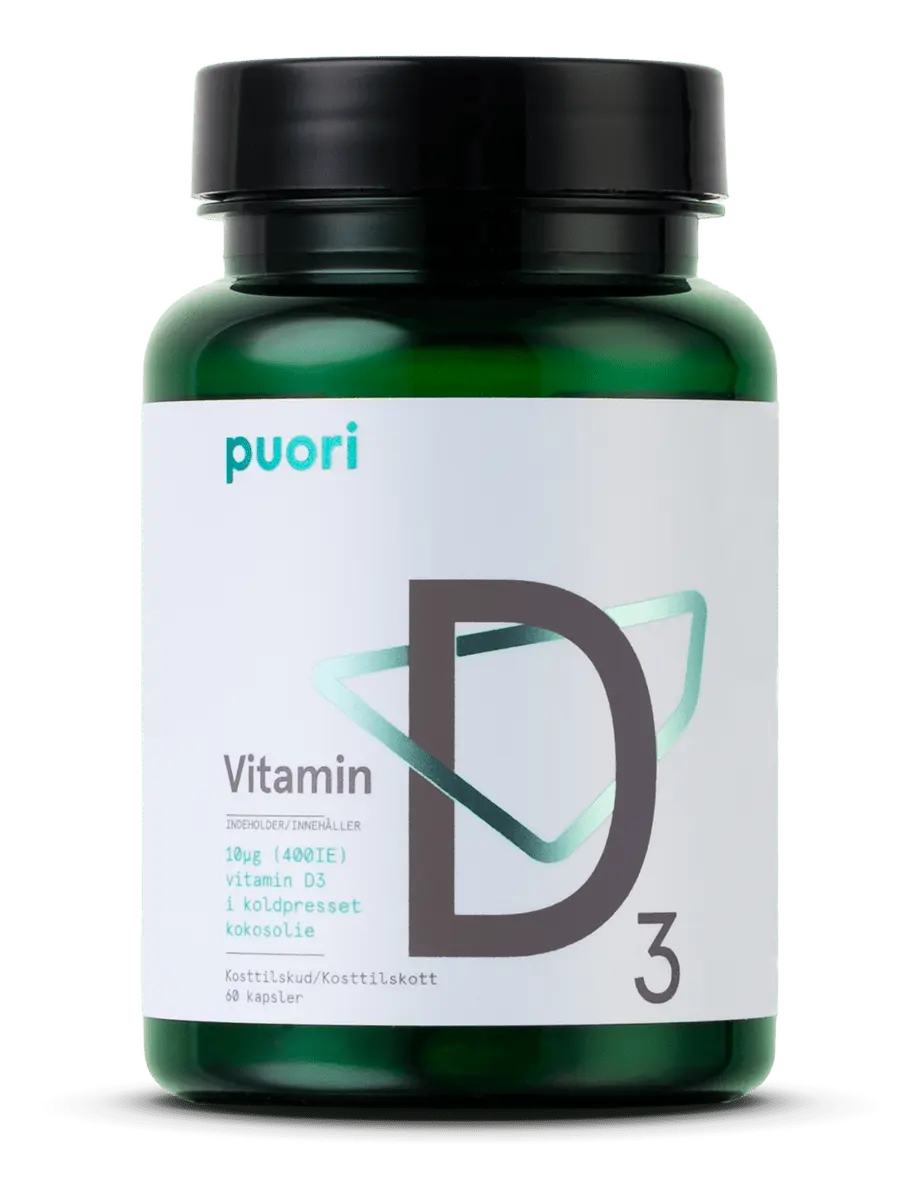 Puori D3 D-Vitamin 10 mcg - 60 kaps.