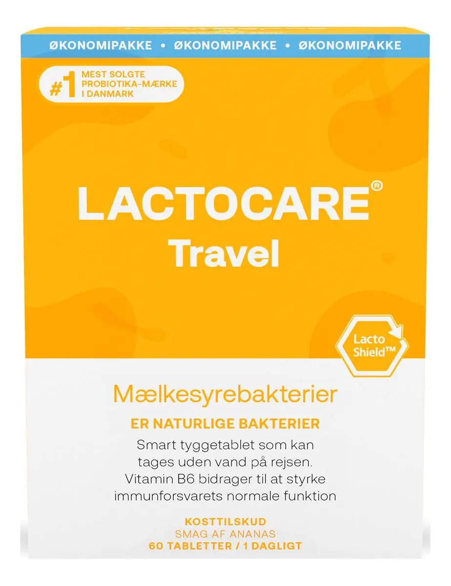 Lactocare Travel med vitamin B6 - 60 tyggetabl.