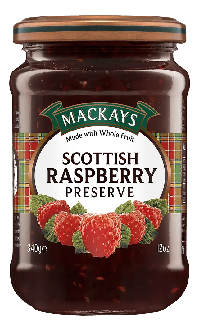 MACKAYS Skotsk Bringebærsyltetøy - 340 g.