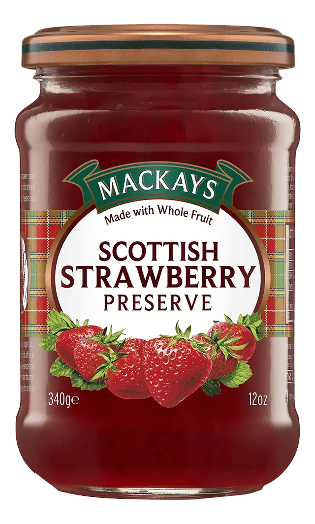 MACKAYS Skotsk Jordbærsyltetøy - 340 g.