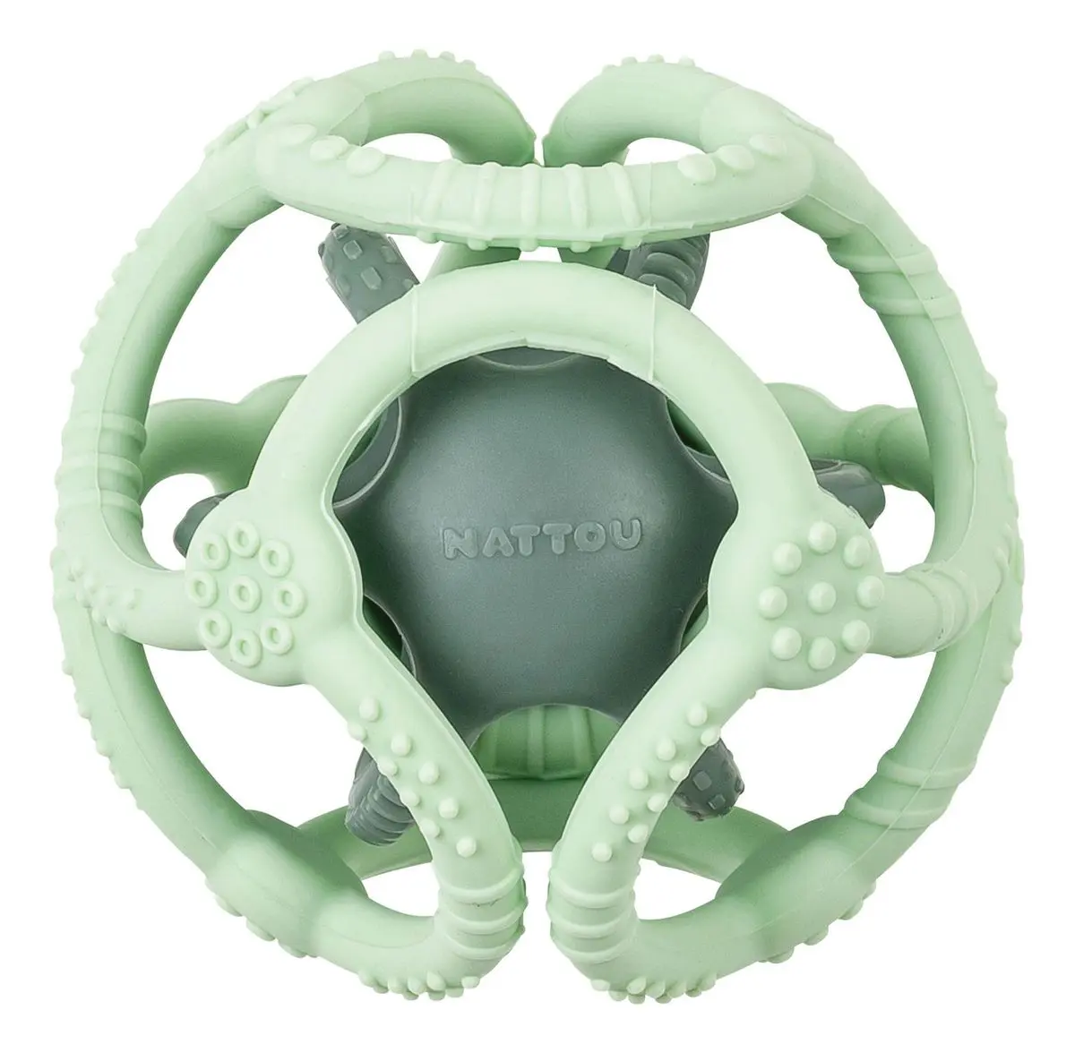 Nattou Soft Silicone Aktivitetsball "Grønn" - 1 stk.