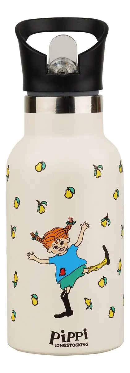 Pippi Langstrømpe Drikkeflaske - Creme - 1 stk.