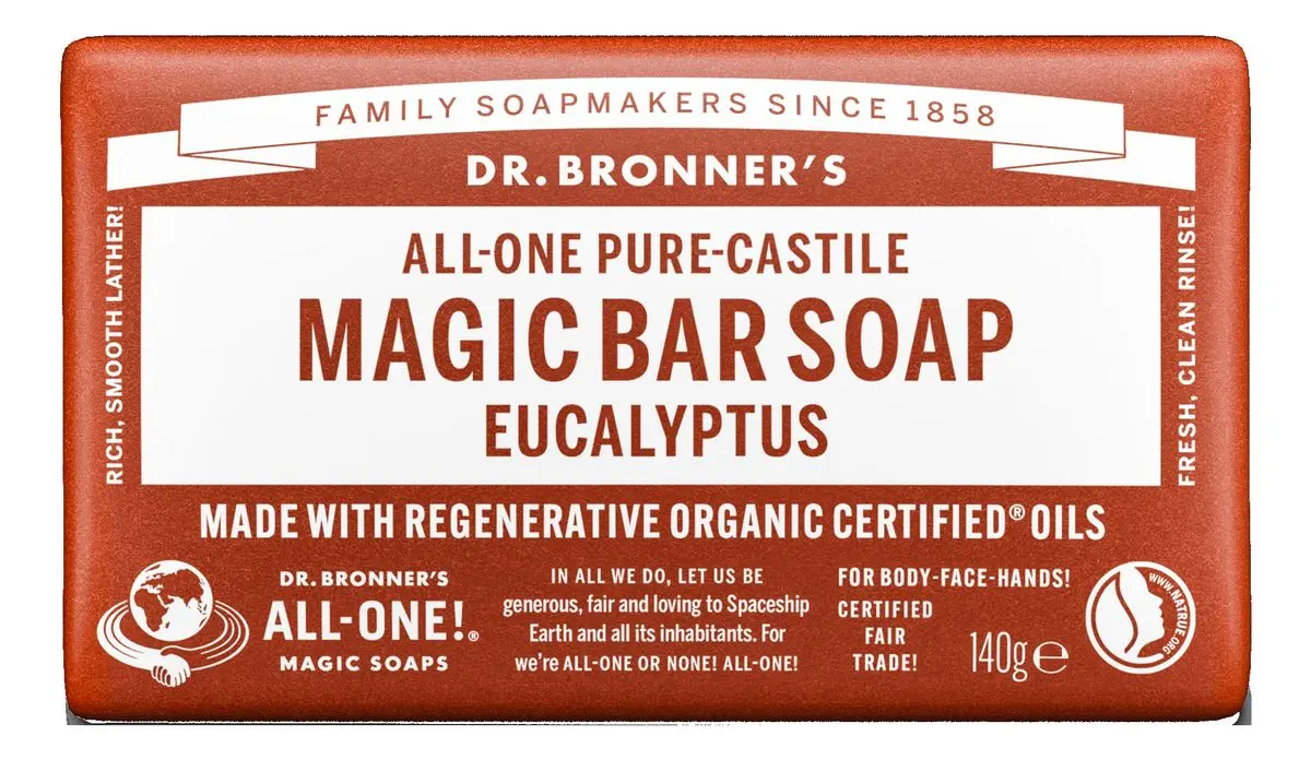 Dr. Bronner's Magic Bar Soap Eucalyptus - 140 g.