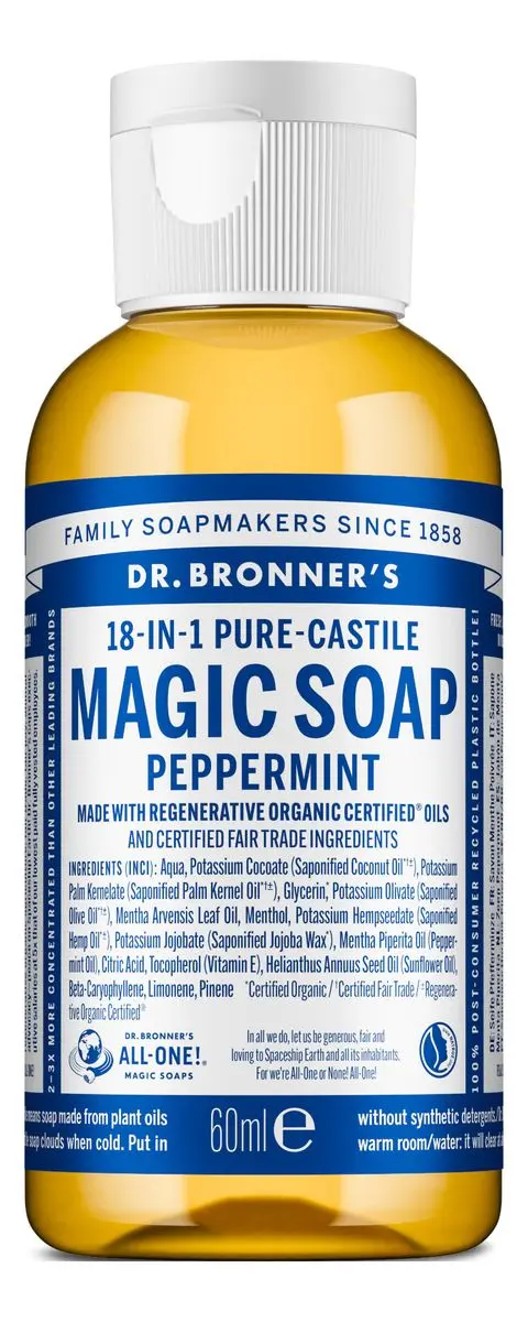 Dr. Bronner's Magic Soap Peppermint - 60 ml.