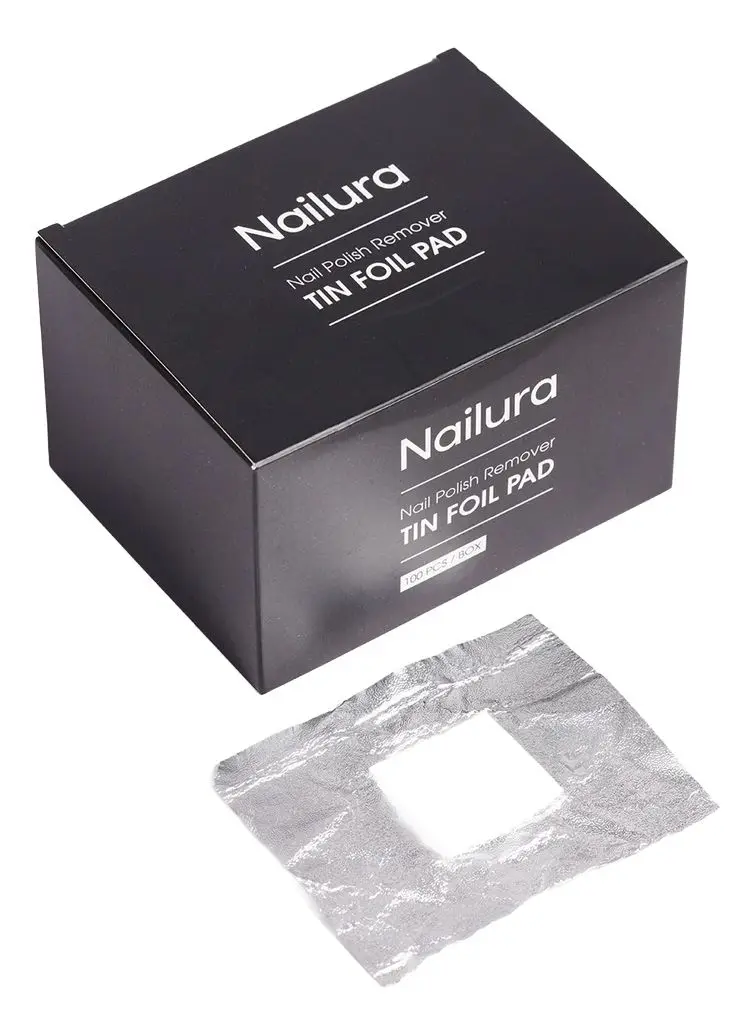 Nailura Gel Polish Remover Tin Foil Pad - 100 stk.