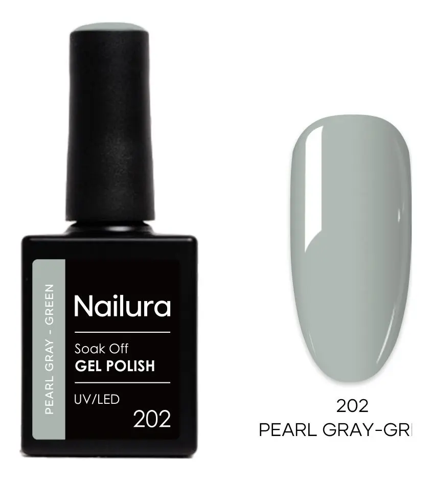 Nailura Gel Polish 202 - Pearl Gray Green - 10 ml.