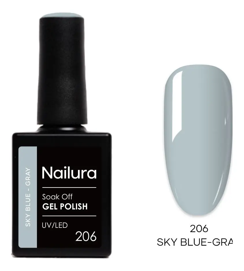 Nailura Gel Polish 206 - Sky Blue Gray - 10 ml.