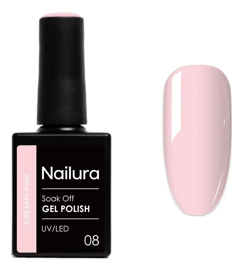 Nailura Gel Polish 08 - Creamy Pink - 10 ml.