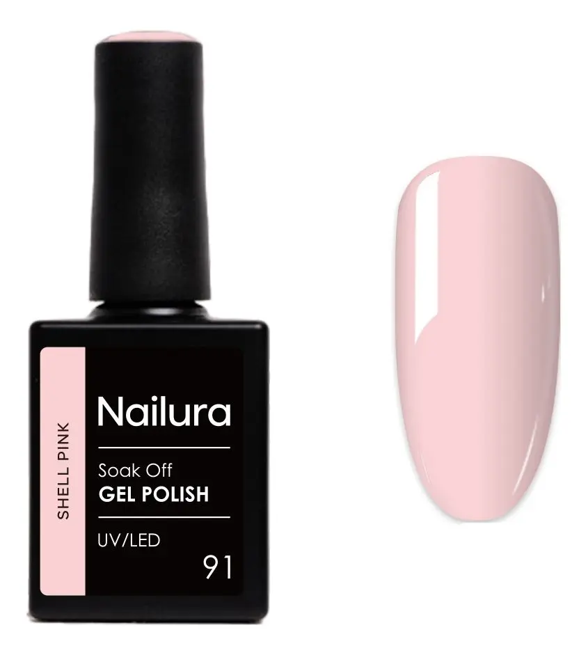 Nailura Gel Polish 91 - Shell Pink - 10 ml.