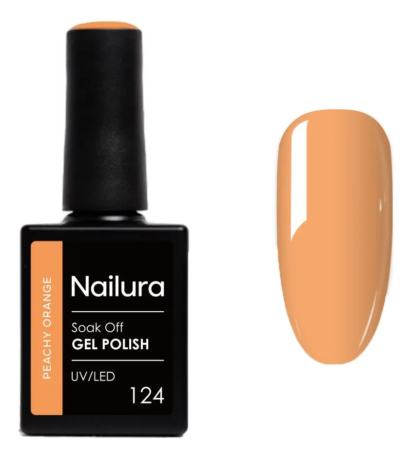 Nailura Gel Polish 124 - Peachy Orange - 10 ml.
