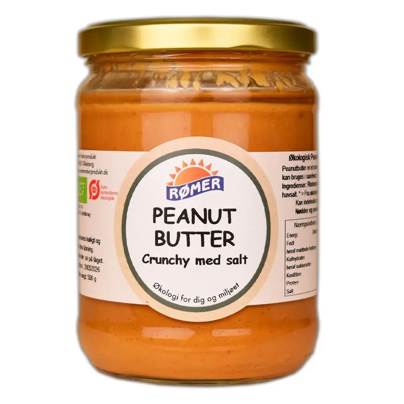 Rømer Peanut Butter Crunchy med havsalt Ø - 500 g.