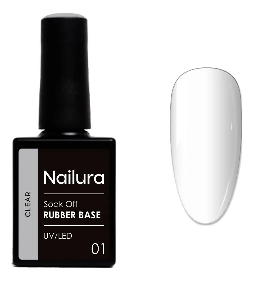 Nailura Rubber Base 01 - Clear - 10 ml.