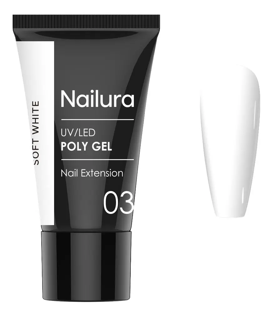 Nailura Poly Gel 03 - Soft White - 30 g.