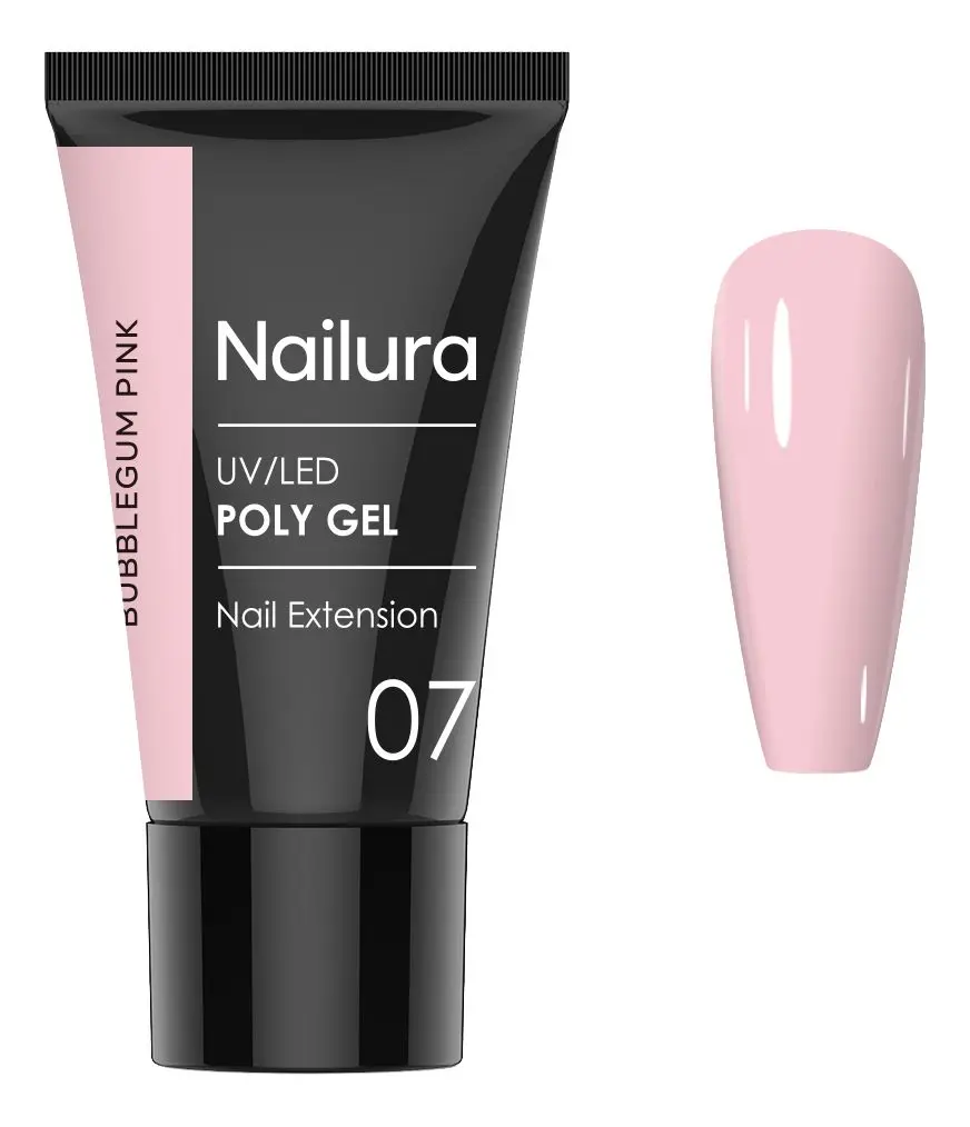 Nailura Poly Gel 07 - Bubblegum Pink - 30 g.
