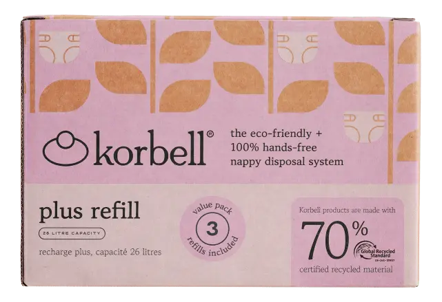 Refill til Korbell PLUS bleiebøtte 26 L - 3 pack