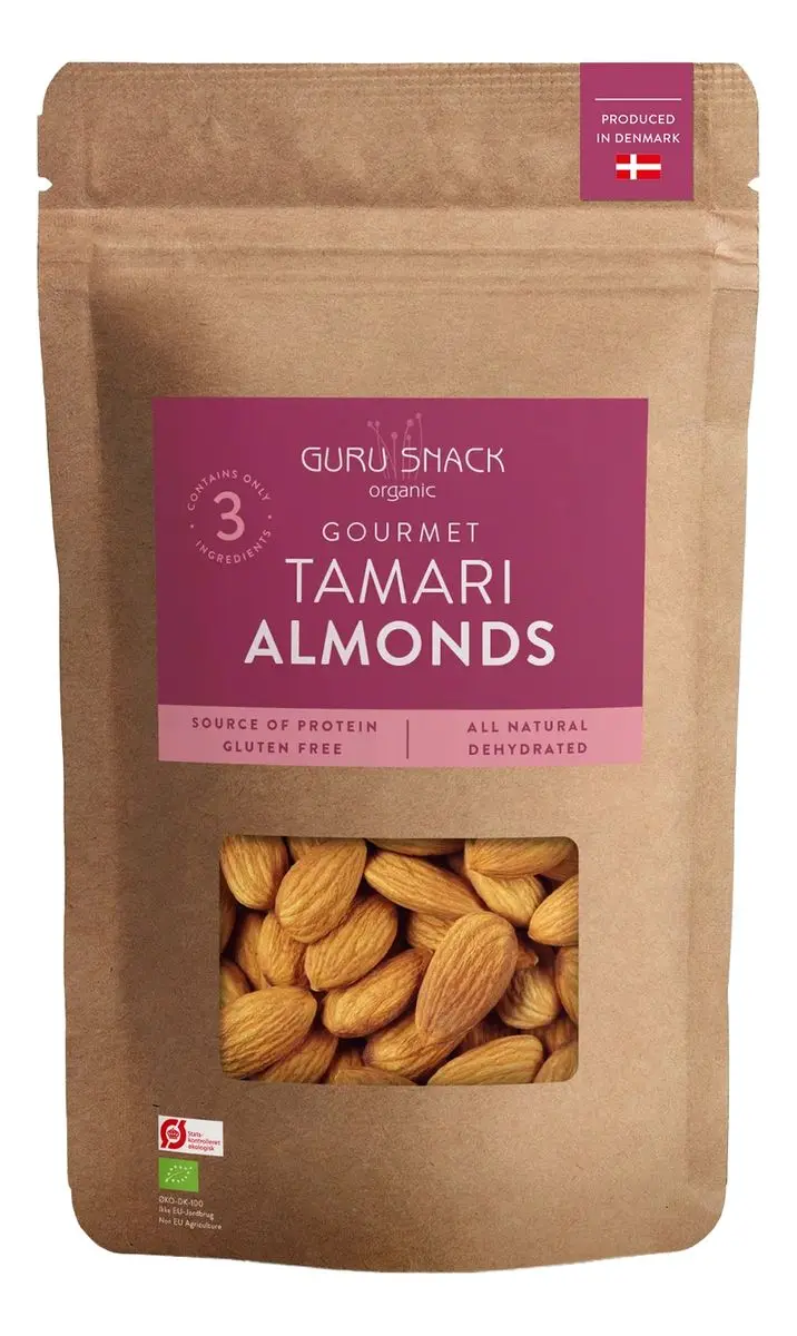 Guru Snack Gourmet Tamari Almonds - 100 g.