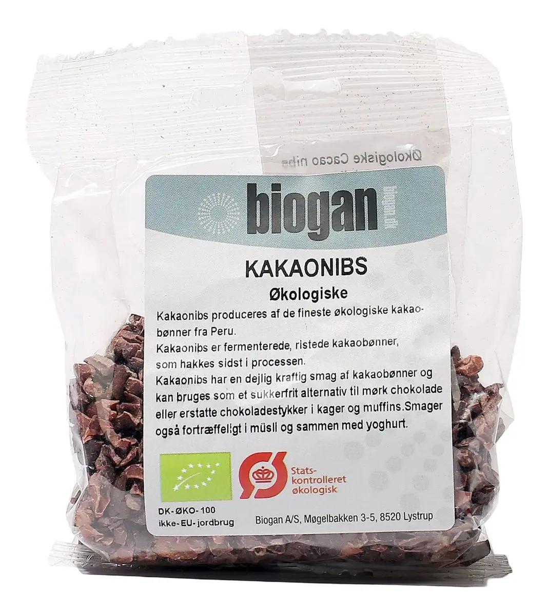 Biogan Kakaonibs Criollo Rå Ø - 80 g.