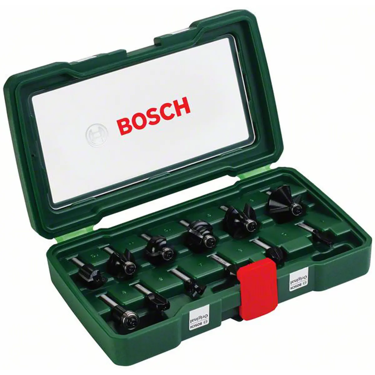 BOSCH FRESESETT 8MM SKAFT PL - 12 DELER