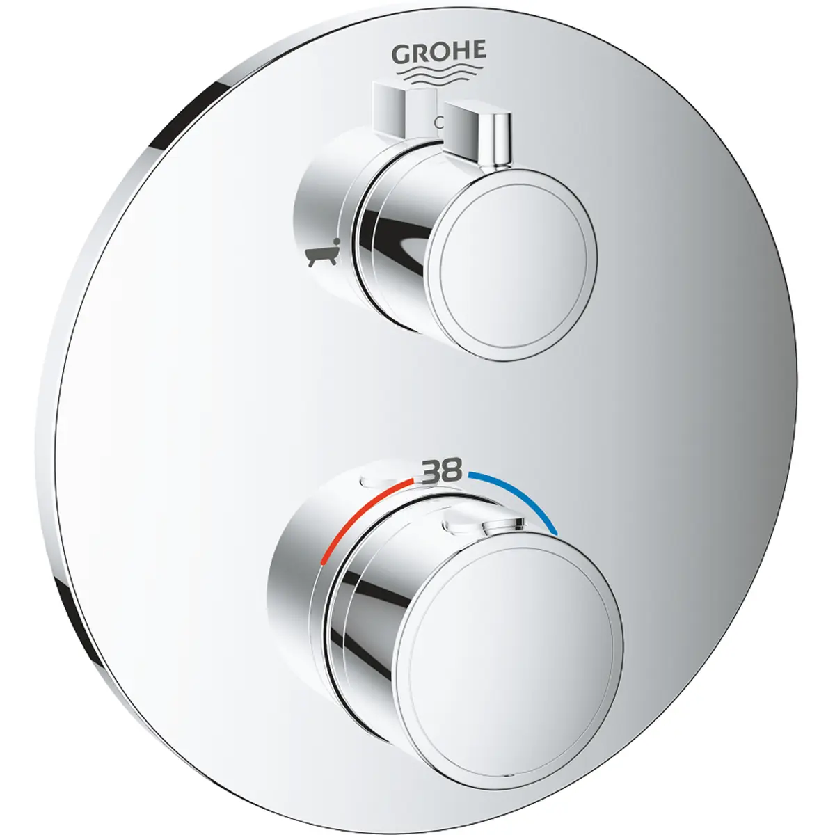 GROHE GROHTHERM BADEKARBATTERI M/TERMOSTAT FOR 2 UTTAK KROM
