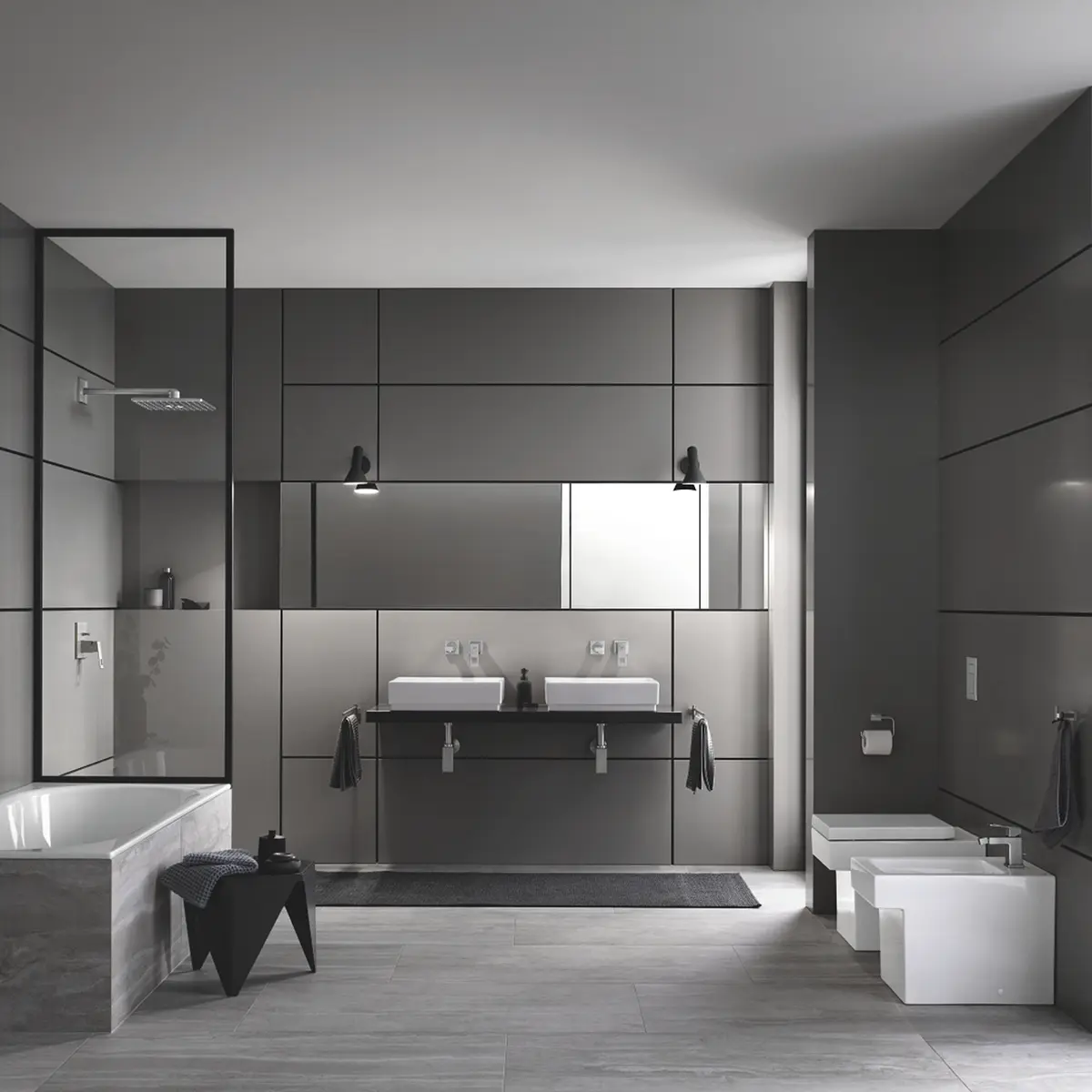 GROHE EUROCUBE BIDETARMATUR SUPERSTEEL