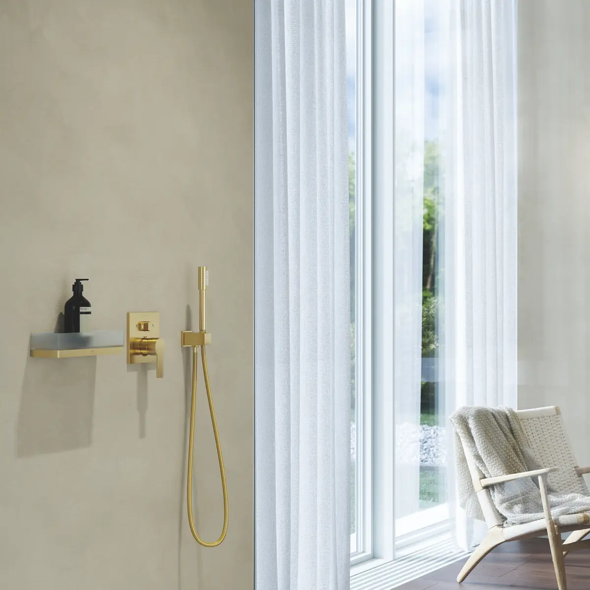 GROHE EUPHORIA CUBE HÅNDDUSJUTTAK M/HOLDER BØRSTET COOL SUNRISE