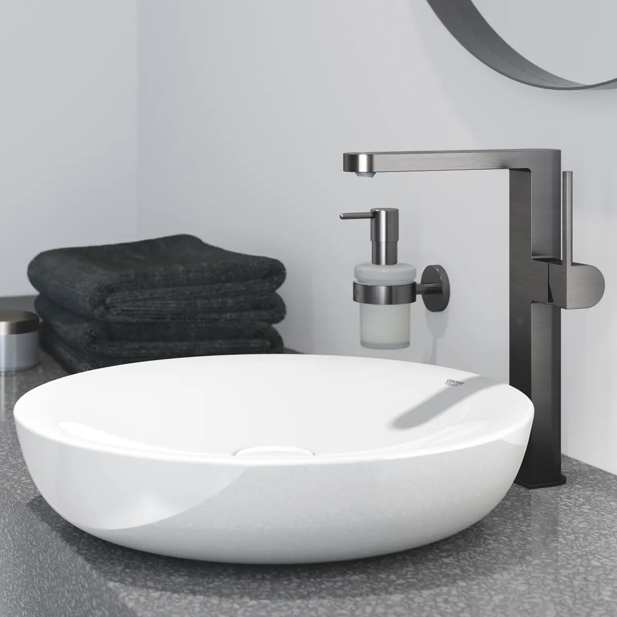 GROHE PLUS XL SERVANTBATTERI BØRSTET HARD GRAFITT