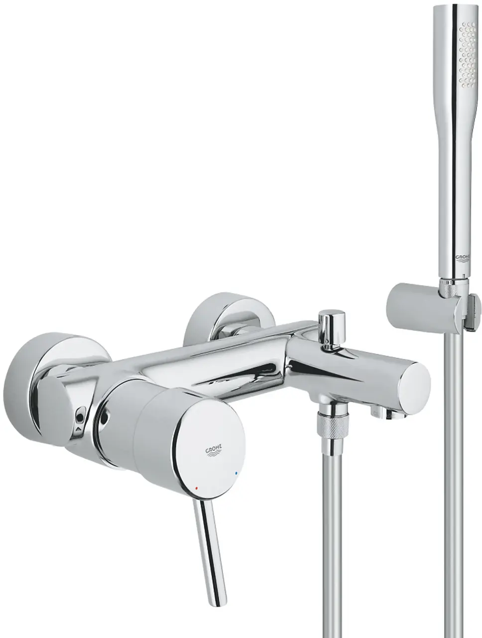 GROHE CONCETTO KAR- OG DUSJBATTERI M/1-SPRAY HÅNDDUSJ KROM