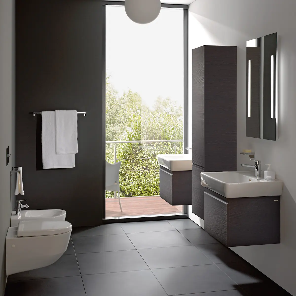 LAUFEN PRO SERVANTSKAP 57 CM 1 SKUFF & INNVENDIG SKUFF WENGE
