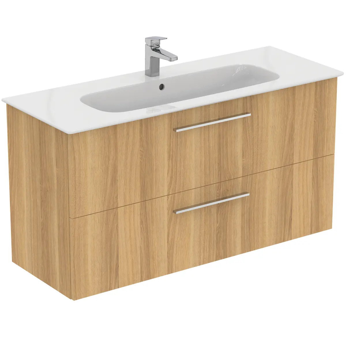 IDEAL STANDARD I.LIFE A BADEROMSMØBEL 1240X460 NATURAL OAK M/KROM HÅNDTAK