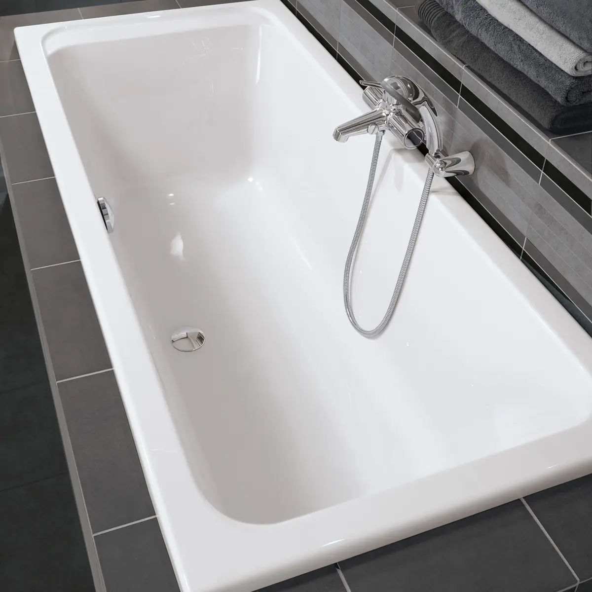 V&B ARCHITECTURA BADEKAR 170X80 FOR INNBYGGING HVIT ALPIN