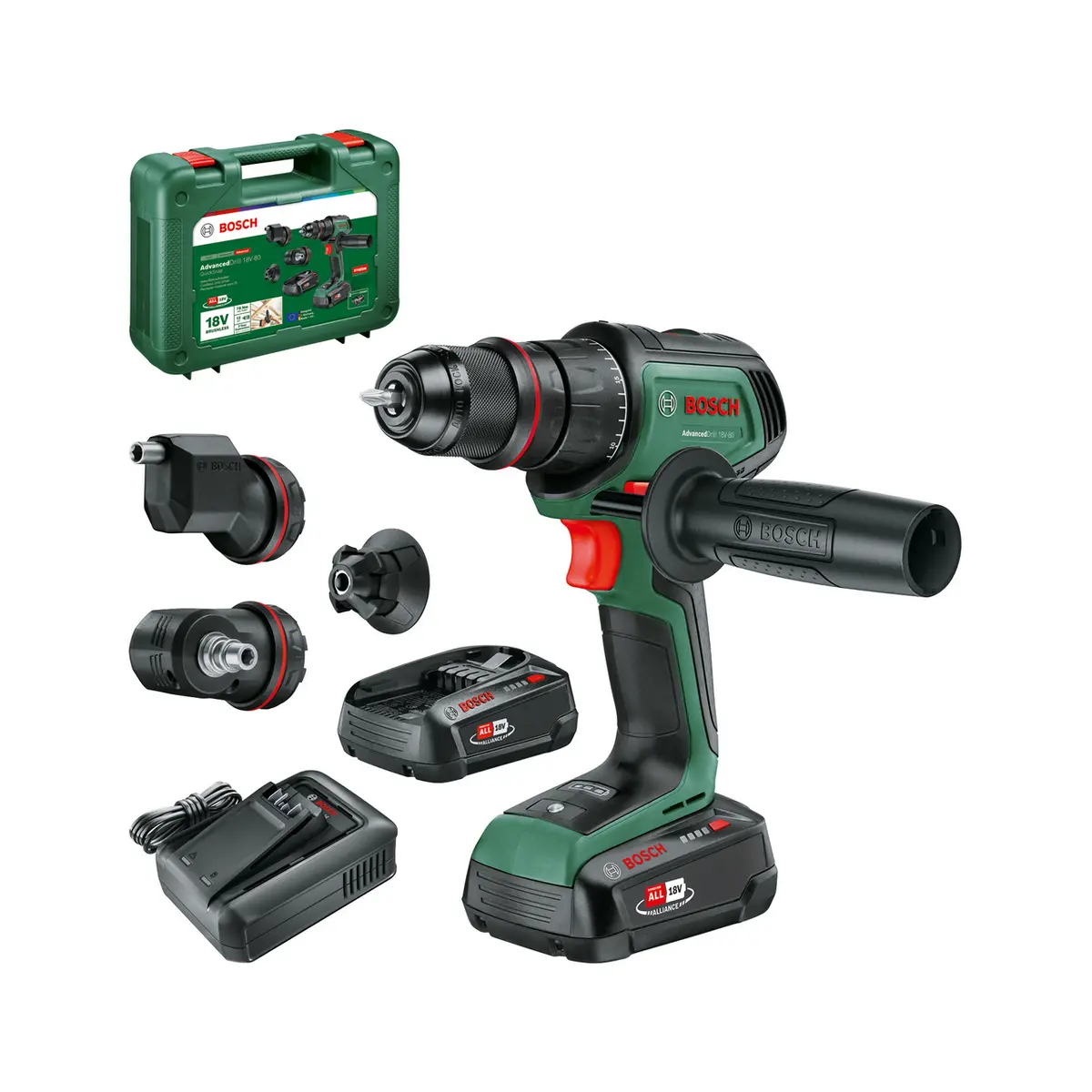 BOSCH BORSKRUTREKKER ADV 18V-80 2X2,5AH M/TILBEHØR