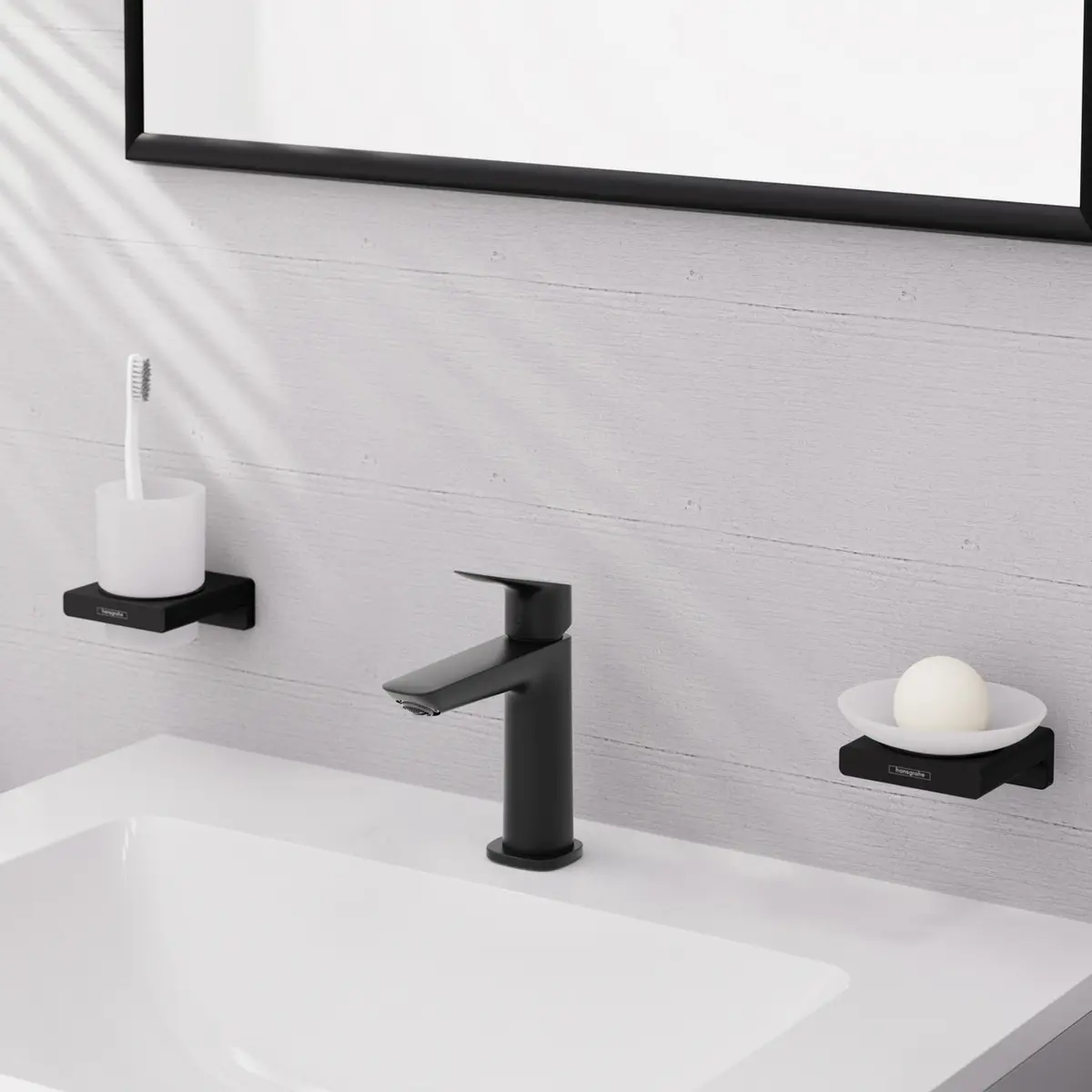 HANSGROHE LOGIS SERVANTBATTERI 110 FINE M/POP-UP MATT SORT